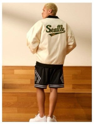 NBA Oversized Bomber Jacket - Seattle Supersonics