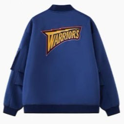 NBA Oversized Bomber Jacket - Golden State Warriors