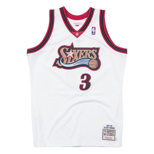 Authentic Jersey Philadelphia 76ers Home 1997-98 Allen Iverson