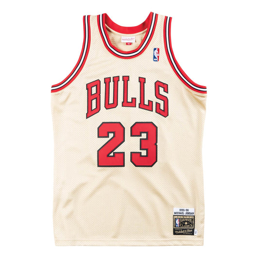 Premium Gold Authentic Jersey Chicago Bulls 1995-96 Michael Jordan